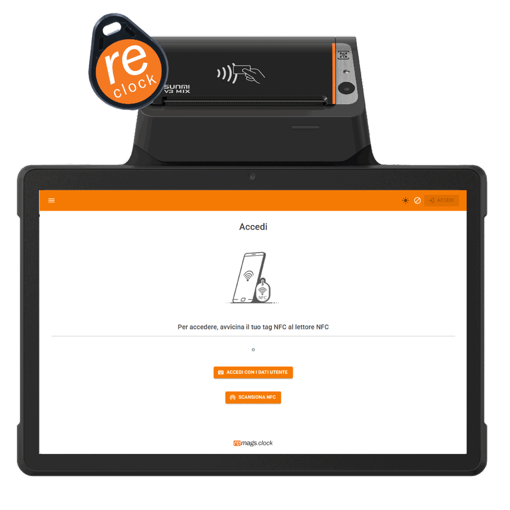 Orologio timbracartellino Login